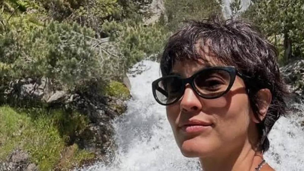 Megan Montaner, en su reciente visita al Pirineo aragonés.