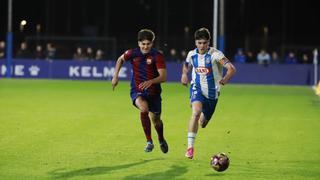 Barça y Espanyol empatan en el derbi juvenil