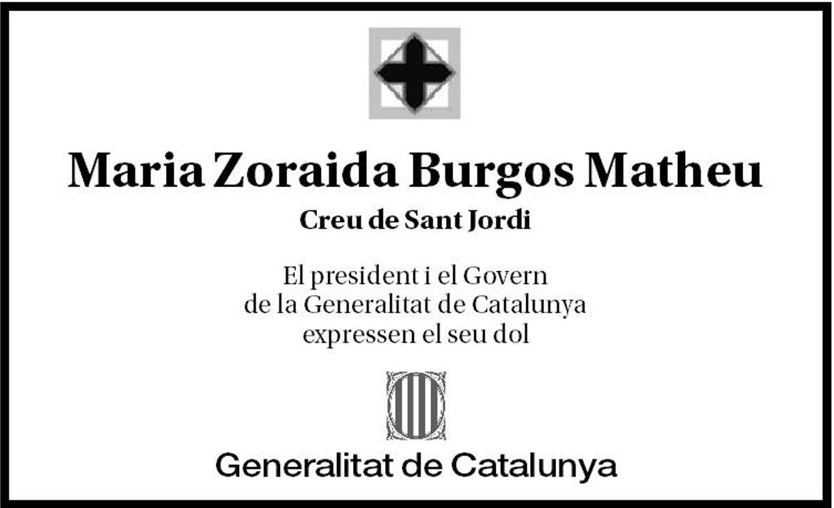 Maria Zoraida Burgos Matheu