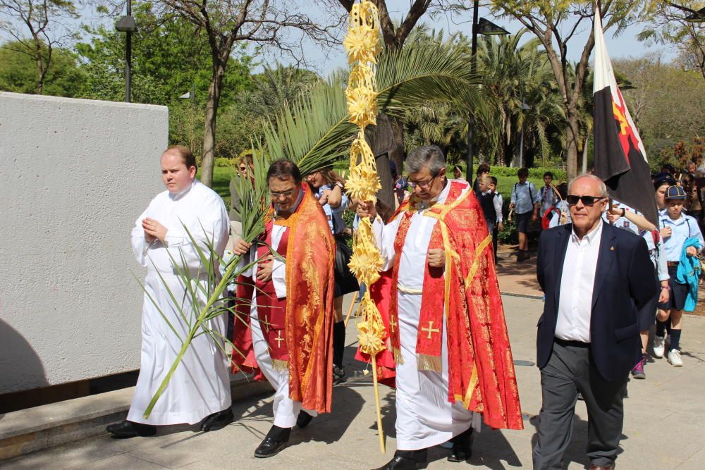 Procesión en Beniferri, con Jesús en borriquillo