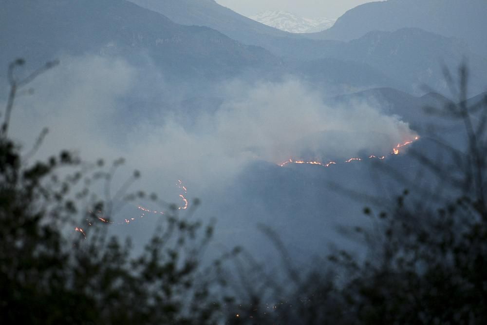 Fuego en la zona de Oviedo