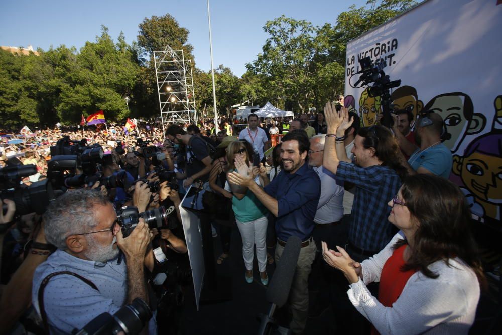 La coalición 'A la valenciana' ha celebrado este acto de campaña en el Parque Lo Morant