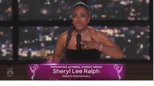 Sheryl Lee Ralph, durante su discurso tras ganar un premio Emmy.