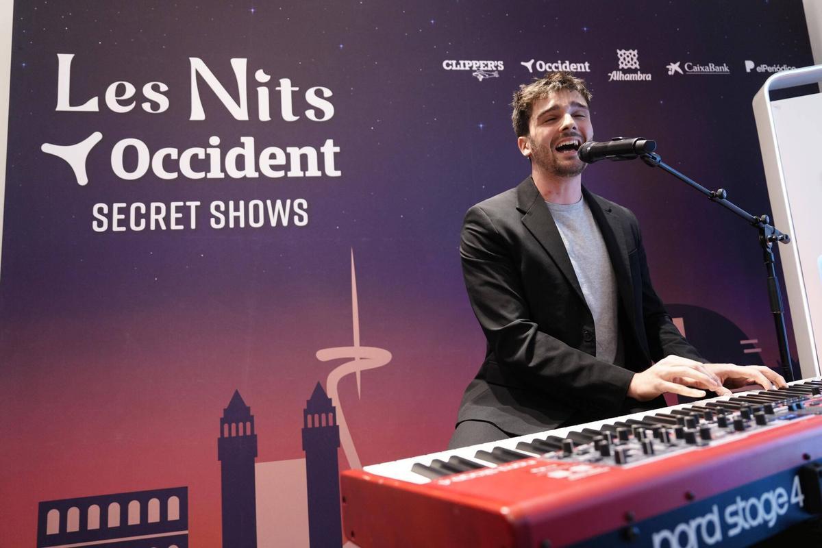 Max Navarro, durante su actuación en los Secret Shows de Les Nits Occident