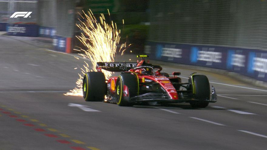 Carlos Sainz, el más rápido en la noche de Singapur