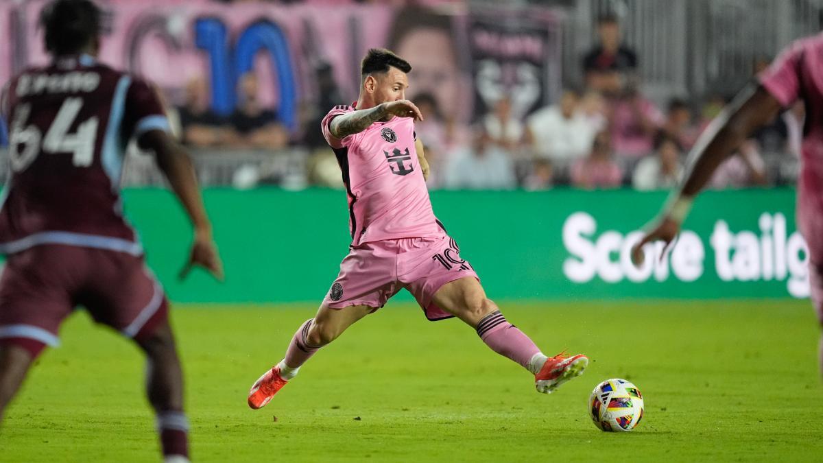 Messi, durante una acción del partido ante Colorado Rapids