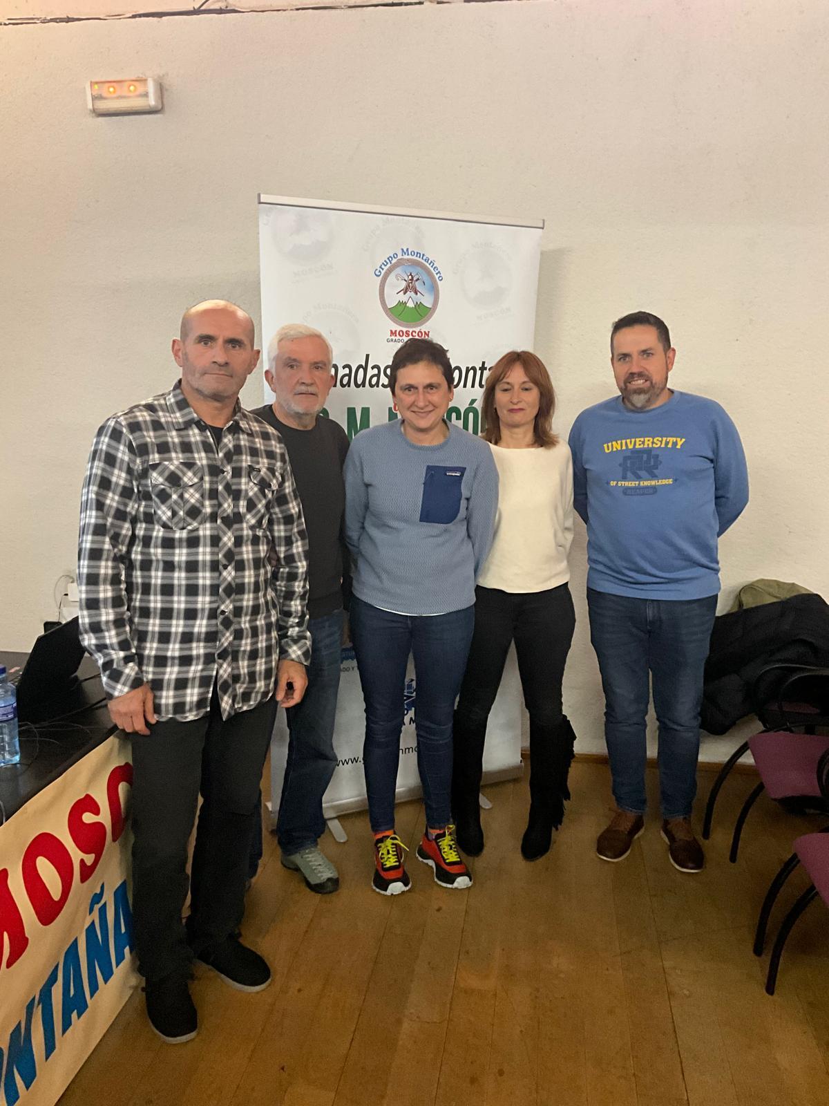 Víctor Iglesias, Álvaro Peláez, Tensi Carmona, Lorena Álvarez y Diego García, ayer, en la presentación de las jornadas.