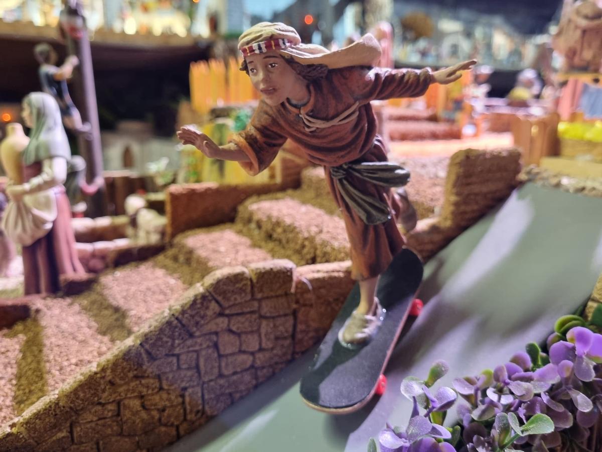 Pastor en monopatín.