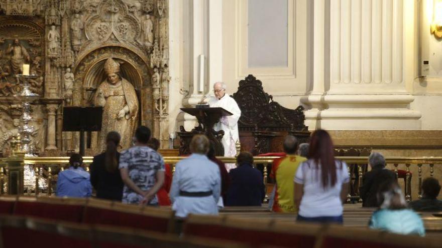 Primeras misas dominicales en el Pilar tras el comienzo de la fase 1