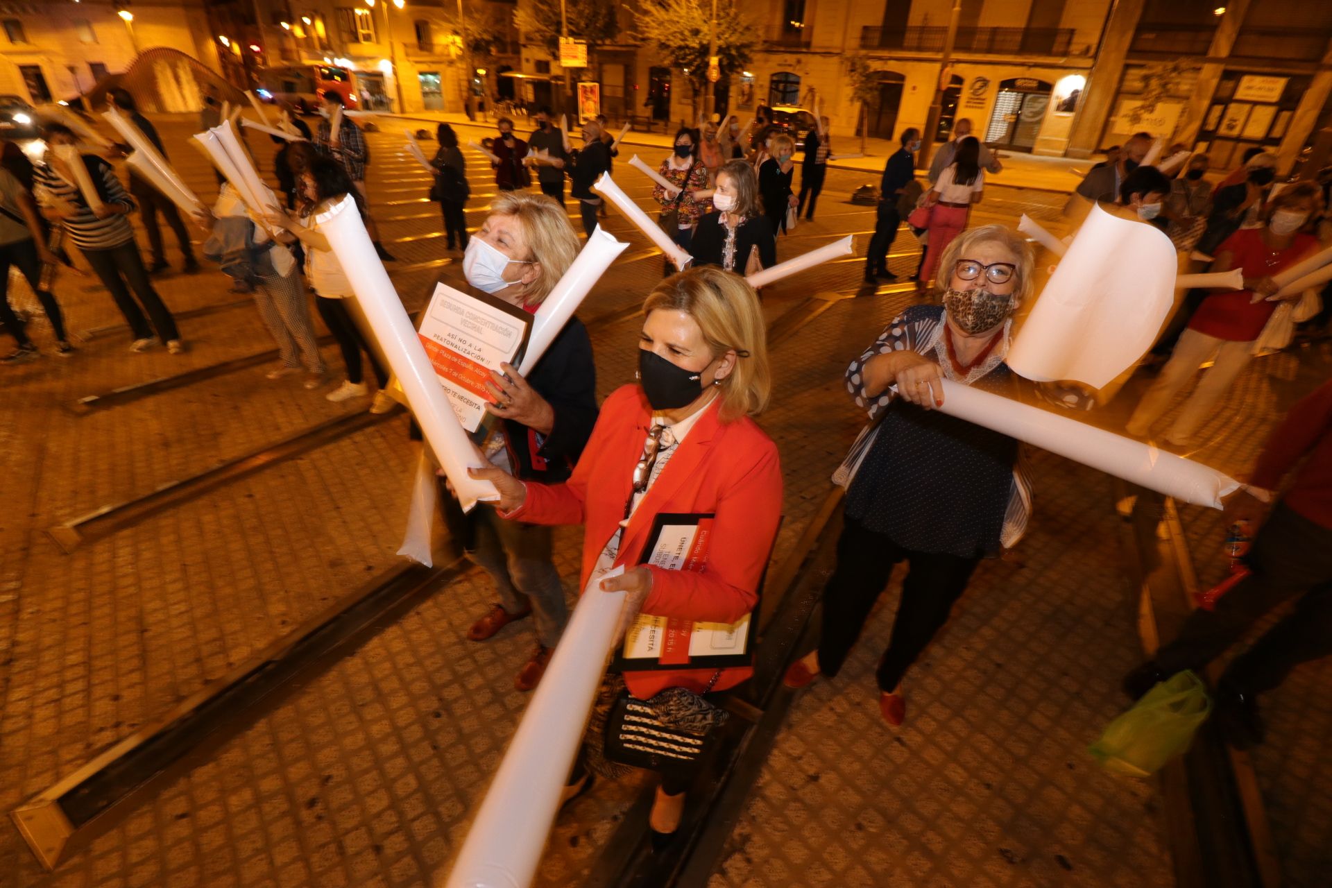 Nueva protesta de los vecinos contra el plan de peatonalización del centro de Alcoy