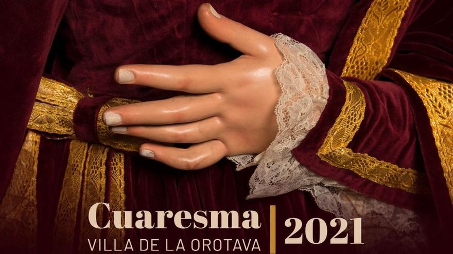 Cartel con los actos de la Semana Santa de 2021 en La Orotava