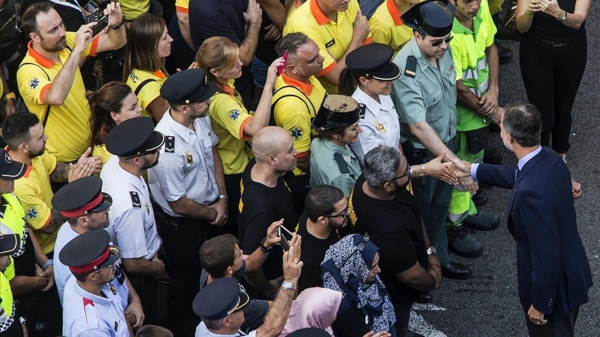 Fotogalería / Manifestación contra el terrorismo en Barcelona