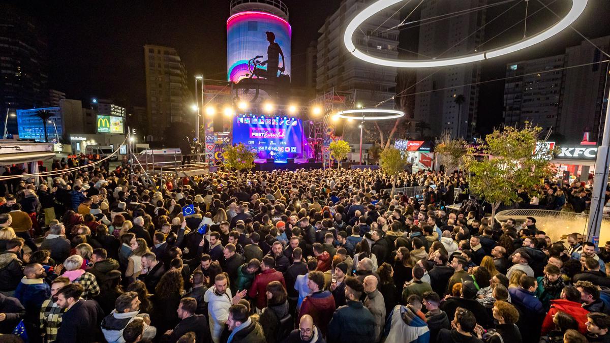 El tecnohito fue uno de los lugares que reunió a más personas durante el Benidorm Fest.