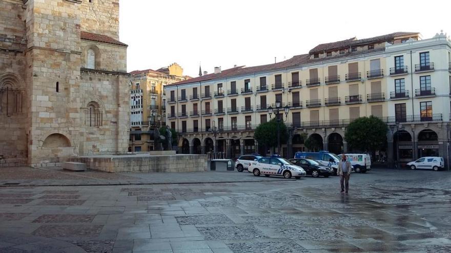 La Plaza Mayor, esta mañana.