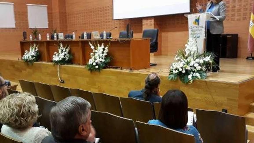 La delegada del Gobierno en su discurso institucional.