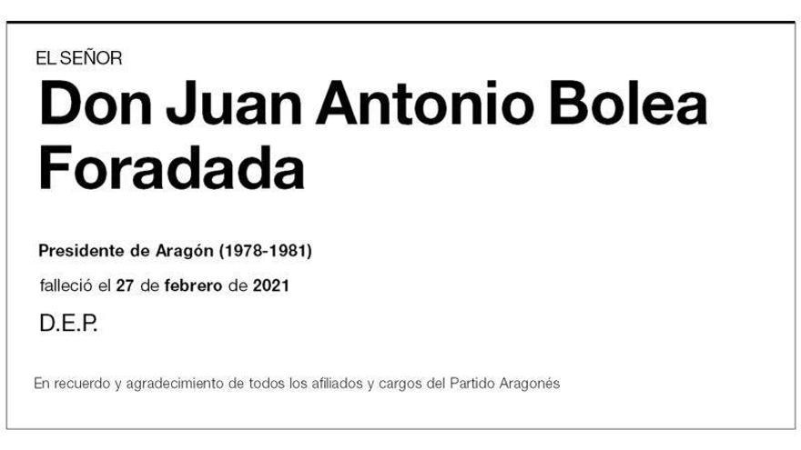 Juan Antonio Bolea Foradada