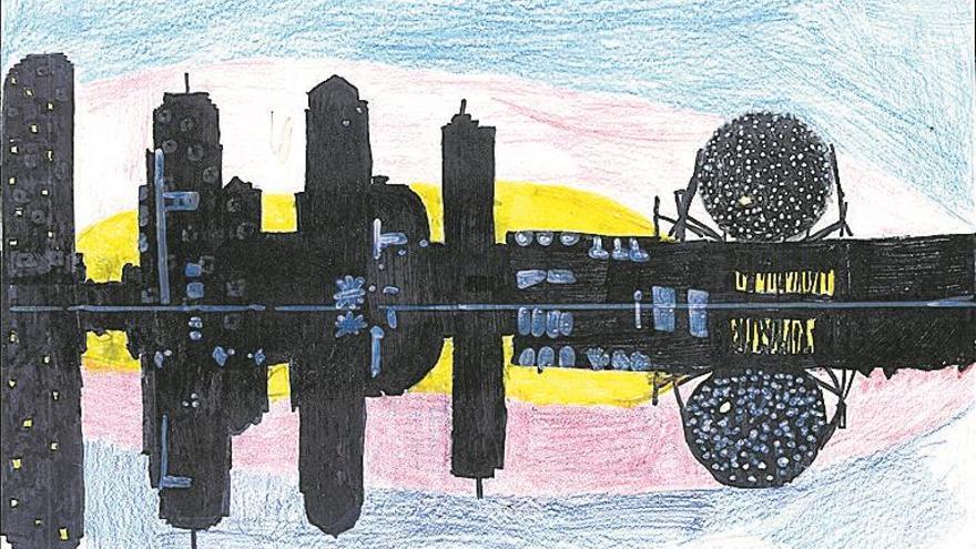 Els escolars finalistes del concurs de dibuix dissenyen la seua ciutat ideal