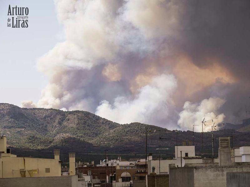 Incendio en Serra d'Espadà