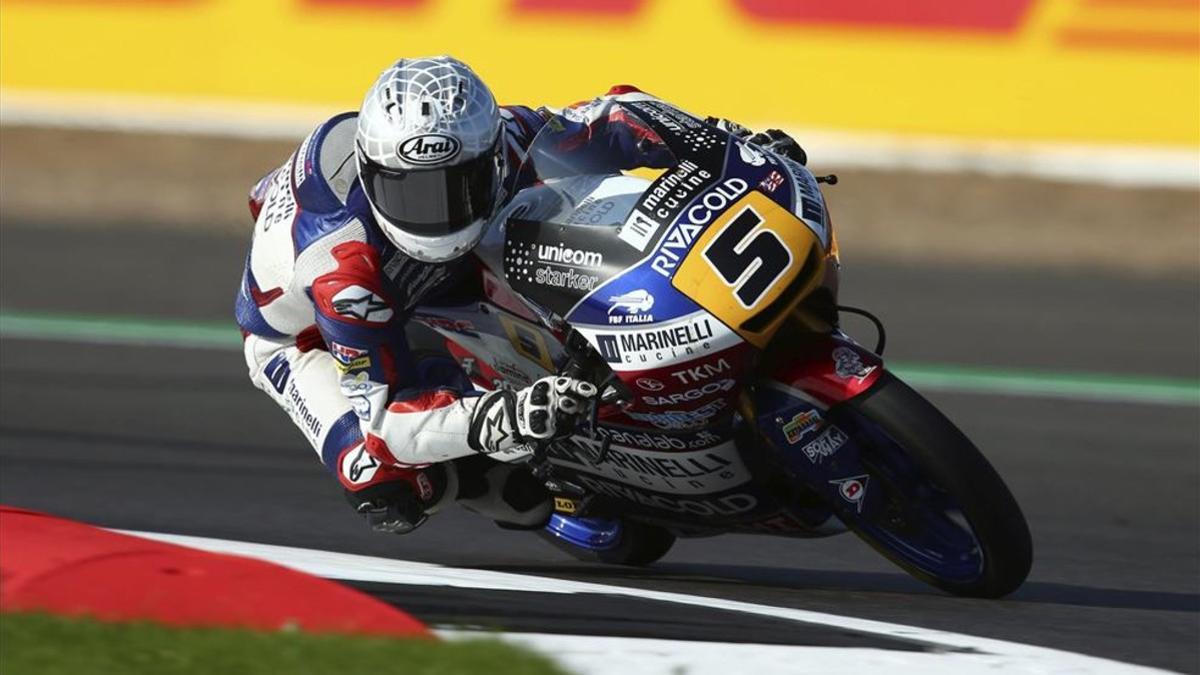 Fenati, mejor tiempo para la carrera de Moto3 en Silverstone