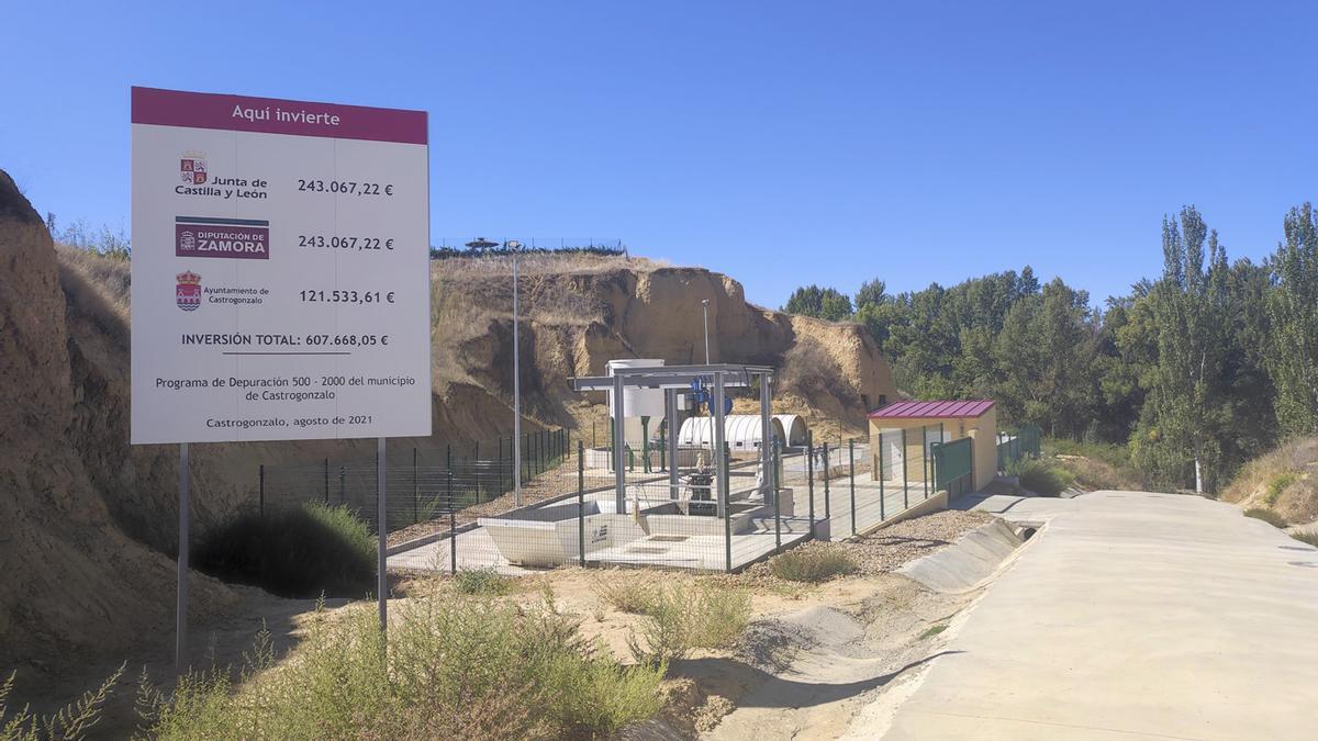 Estación depuradora de Castrogonzalo que comenzó a funcionar este verano.