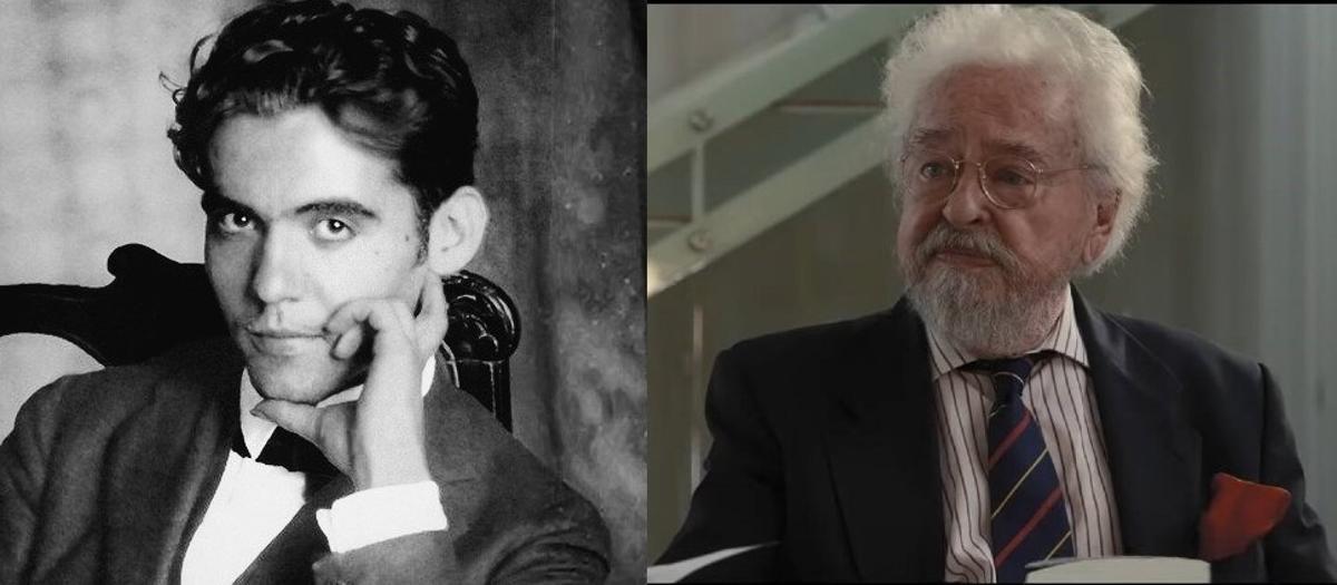 Los poetas Federico García Lorca y José María Álvarez.