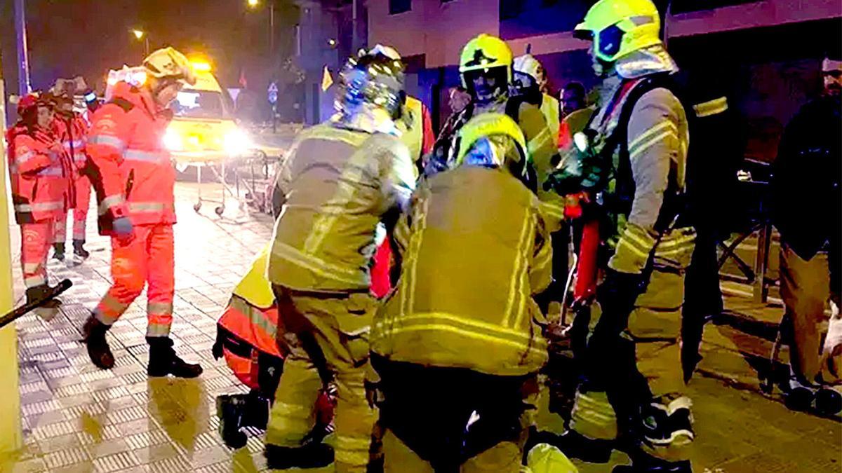 Una operación de rescate de los bomberos.