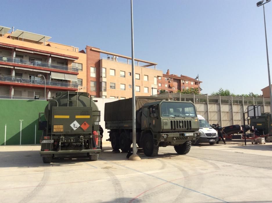 El colegio Miguel Hernández de Orihuela se convierte en el centro de operaciones de la UME