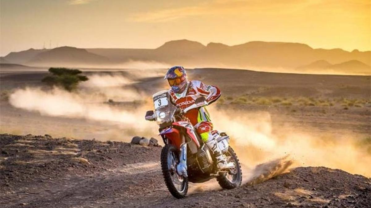 Joan Barreda durante la penúltima etapa del Rally de Marruecos