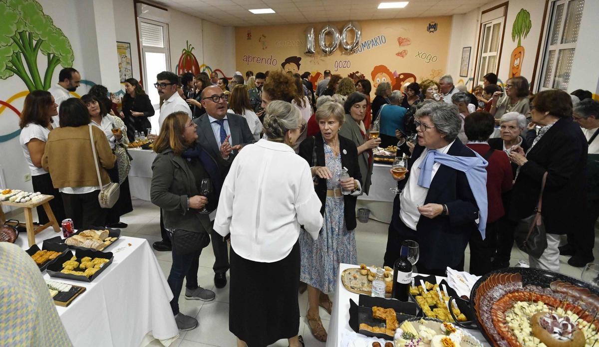 Un momento de la celebración de ayer en el colegio Compañía de María de Cangas.