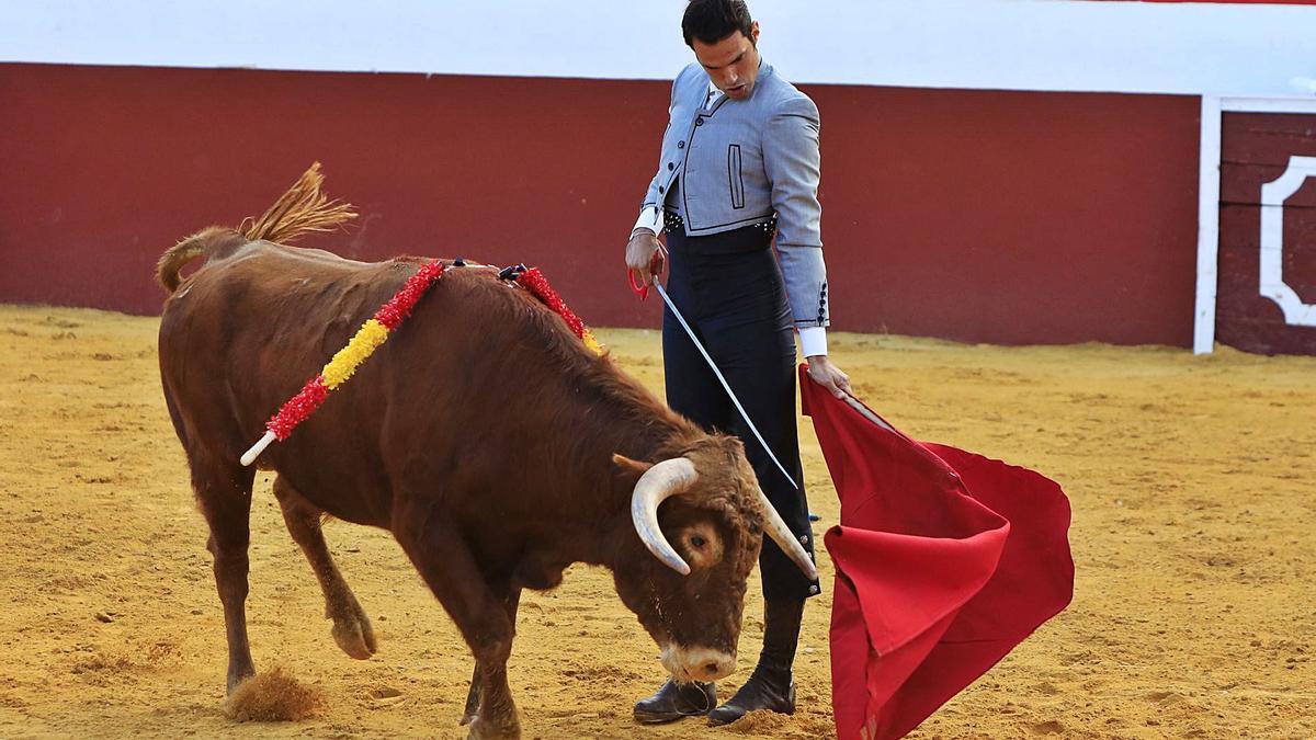 Antonio Puerta desahogando al toro.