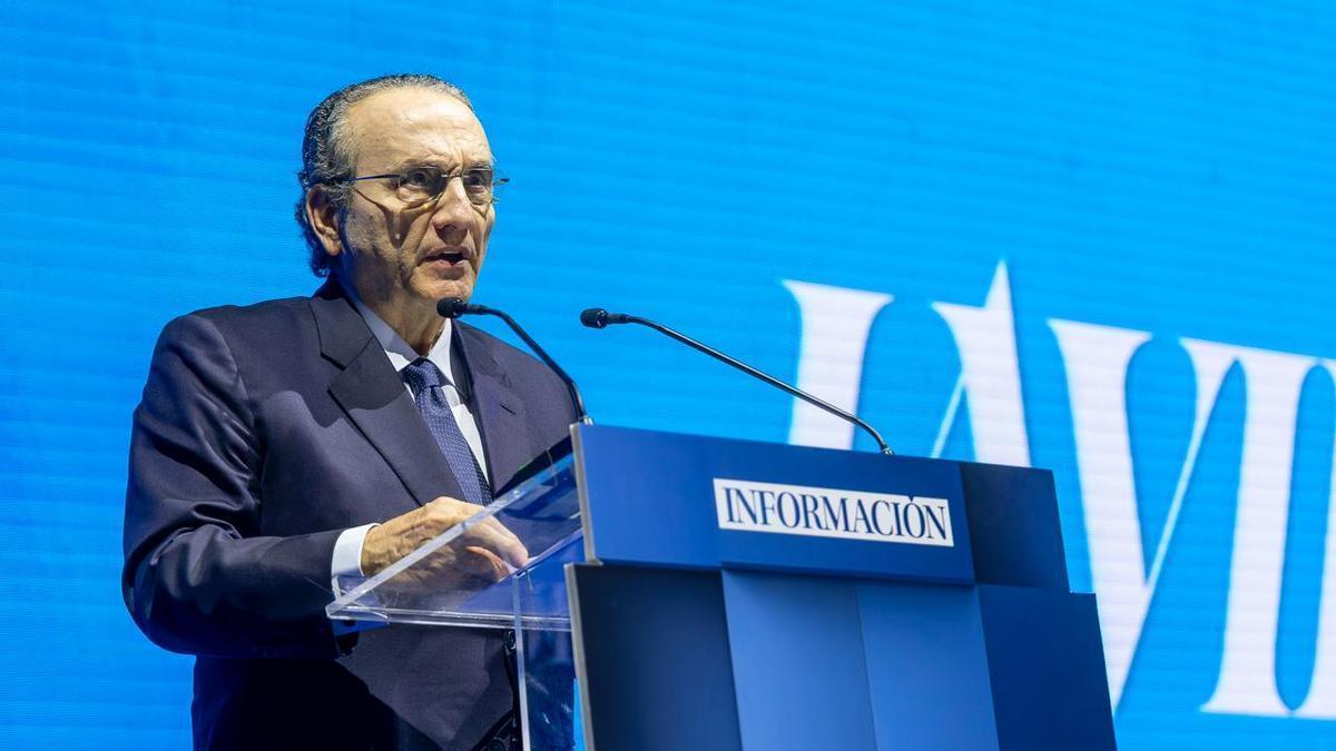 El presidente de Prensa Ibérica, Javier Moll, durante su intervención en el ADDA.