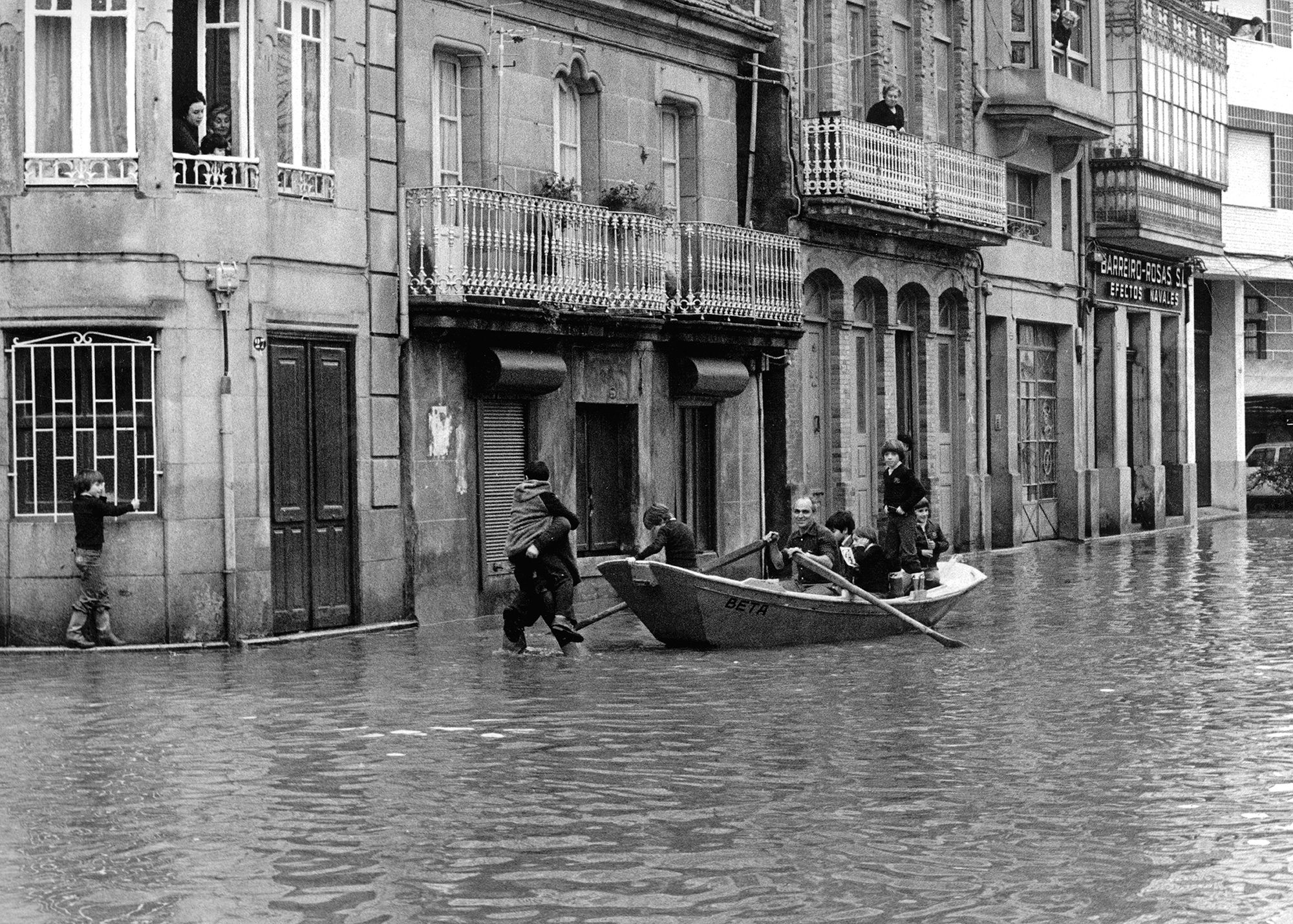Inundación en Bouzas 1979 Magar