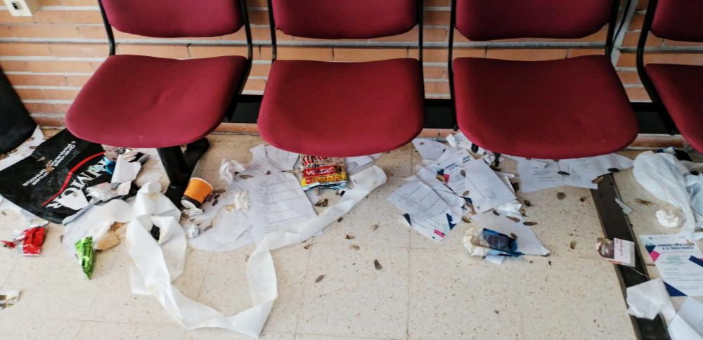 Las imágenes de la huelga de limpieza en la Universidad de Málaga