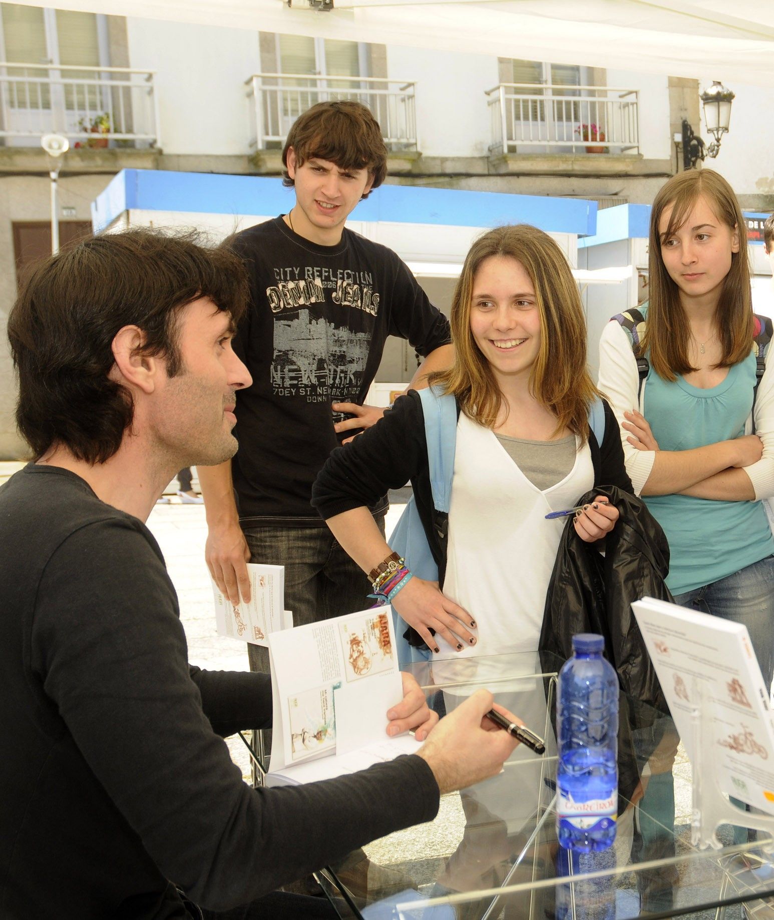 Jorge Mira, en la Feira do Libro de Lalín de 2011.