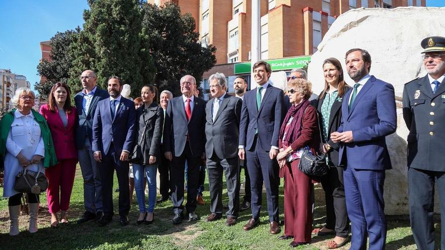 Autoridades asistentes al acto institucional del Día de Andalucía en Málaga.