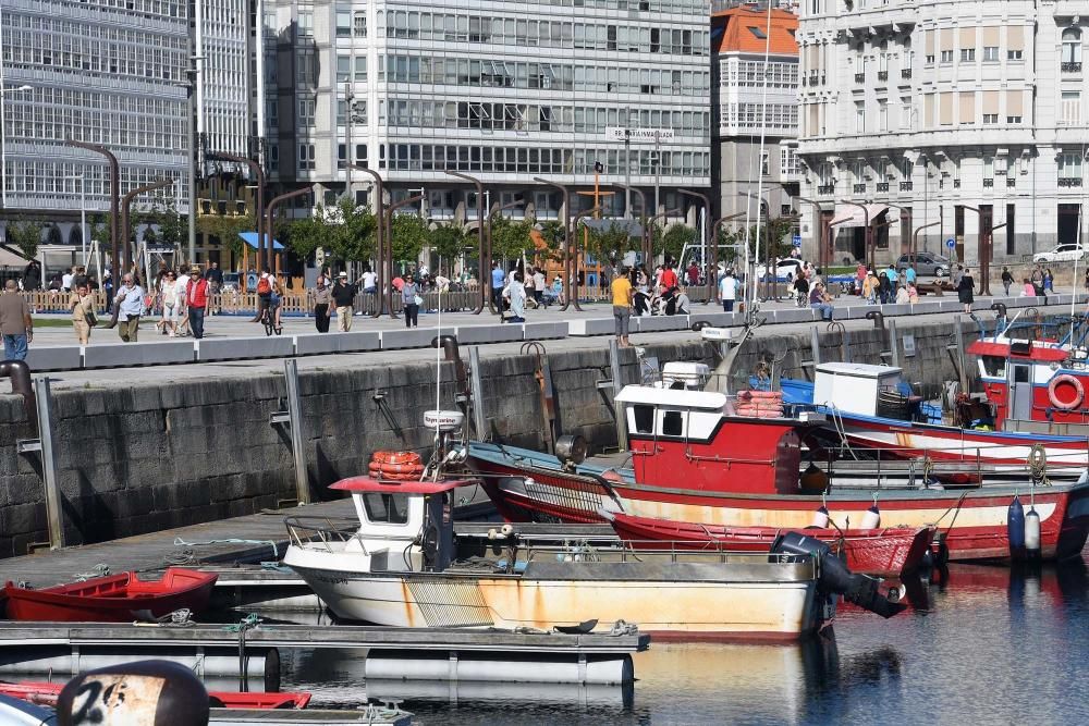 El banco que protege la dársena de la Marina