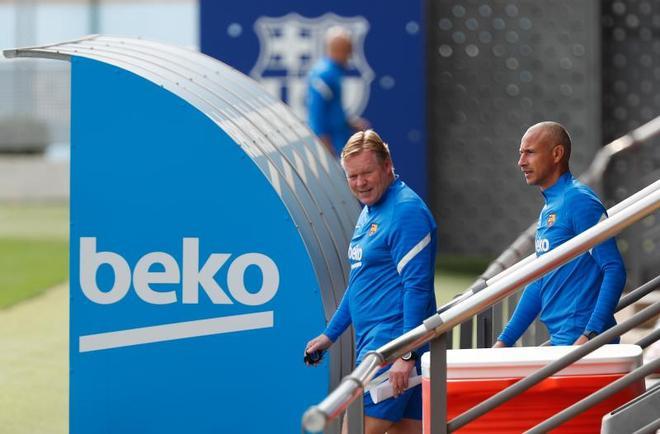 ¡El entrenamiento previo del Barça al comunicado de Koeman!