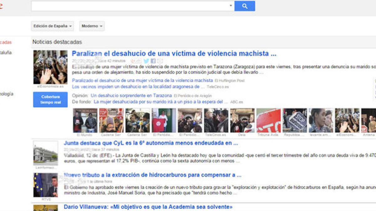 Google News en España.