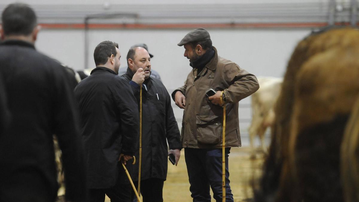 Tratantes y ganaderos, en una de las sesiones de subasta.