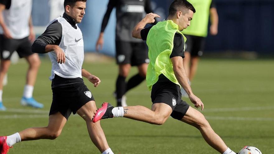 El plantel blanquiazul entrenó ayer antes de partir a tierras leonesas.