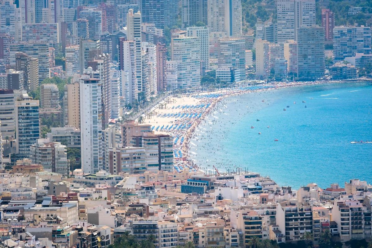Primera línea de costa de Benidorm.