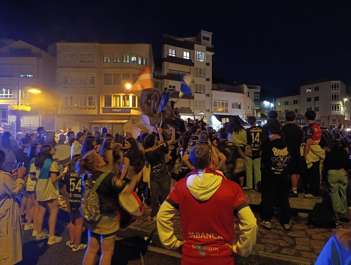 Imagen de la celebración en el centro de A Guarda.