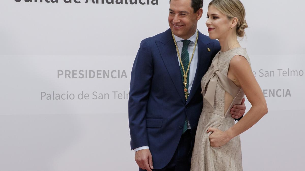 Juanma Moreno y Manuela Villena, el 23 de julio en el palacio de San Telmo.