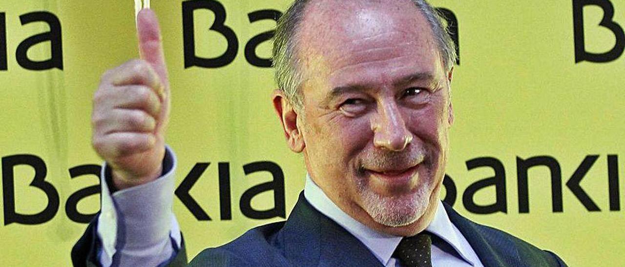 Rodrigo Rato, el día del estreno de Bankia en Bolsa.