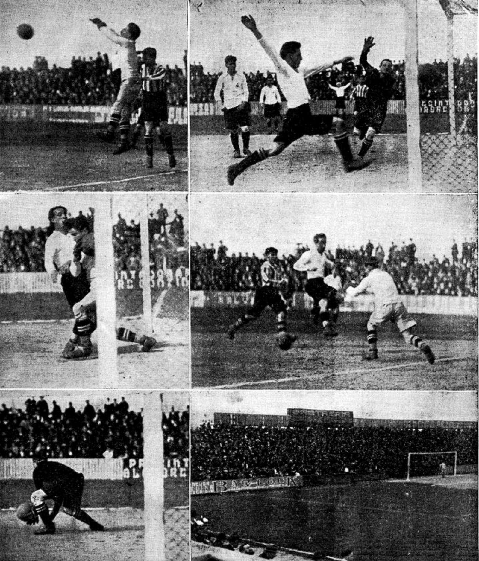 Imágenes del duelo entre Dépor y Real Unión jugado el 25 de abril de 1926 en el parque de Riazor. |  // L.O.