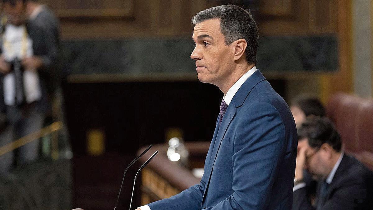El presidente del Gobierno, Pedro Sánchez, en el debate de investidura | EUROPA PRESS