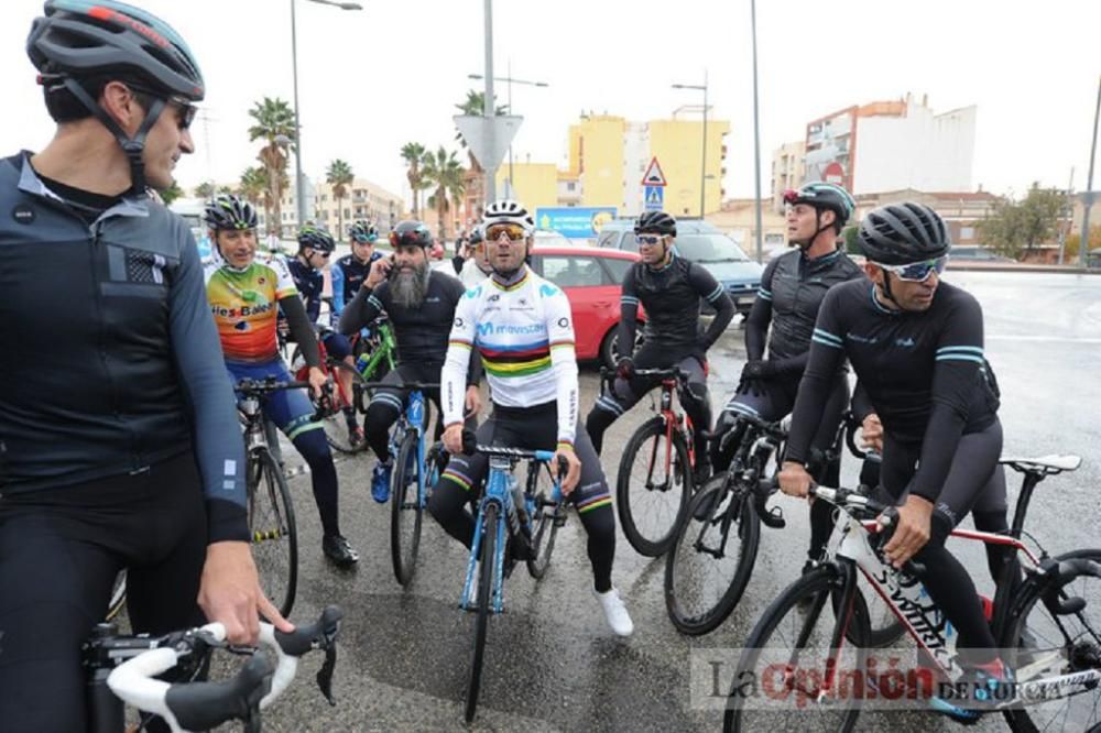 TVE graba a Alejandro Valverde en Alcantarilla