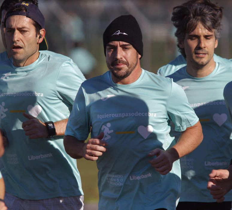 Carrera benéfica de Fernando Alonso en Llanera