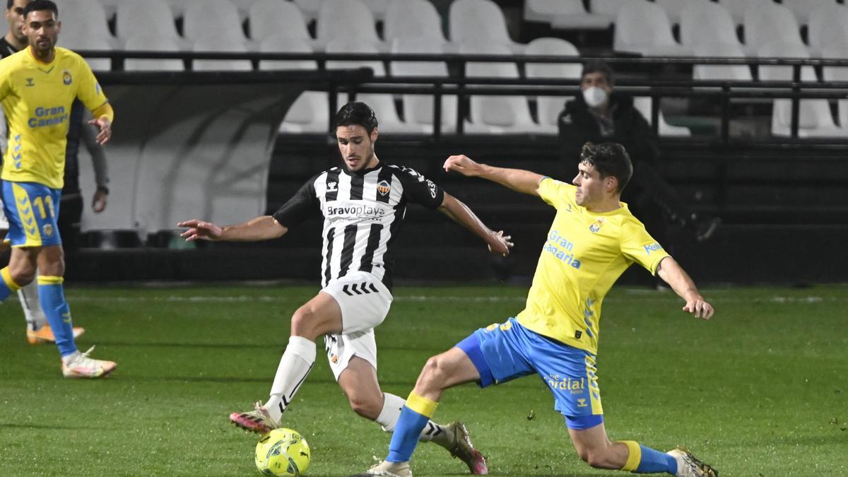 Jorge Fernández anotó un gol en el último Castellón-Las Palmas, disputado sin público en el SkyFi Castalia por la pandemia.