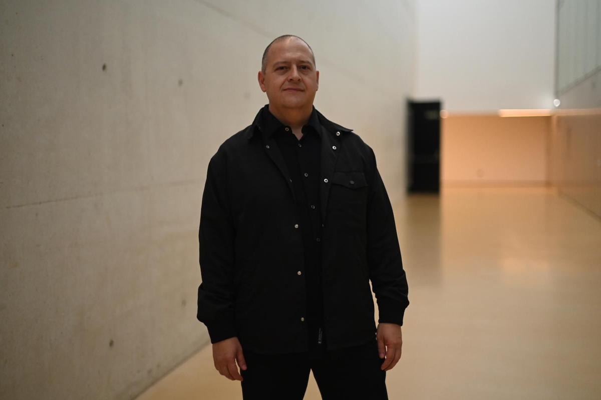 El arquitecto Juan Pablo Escobar, este martes en el Palacio de Congresos de Zaragoza.